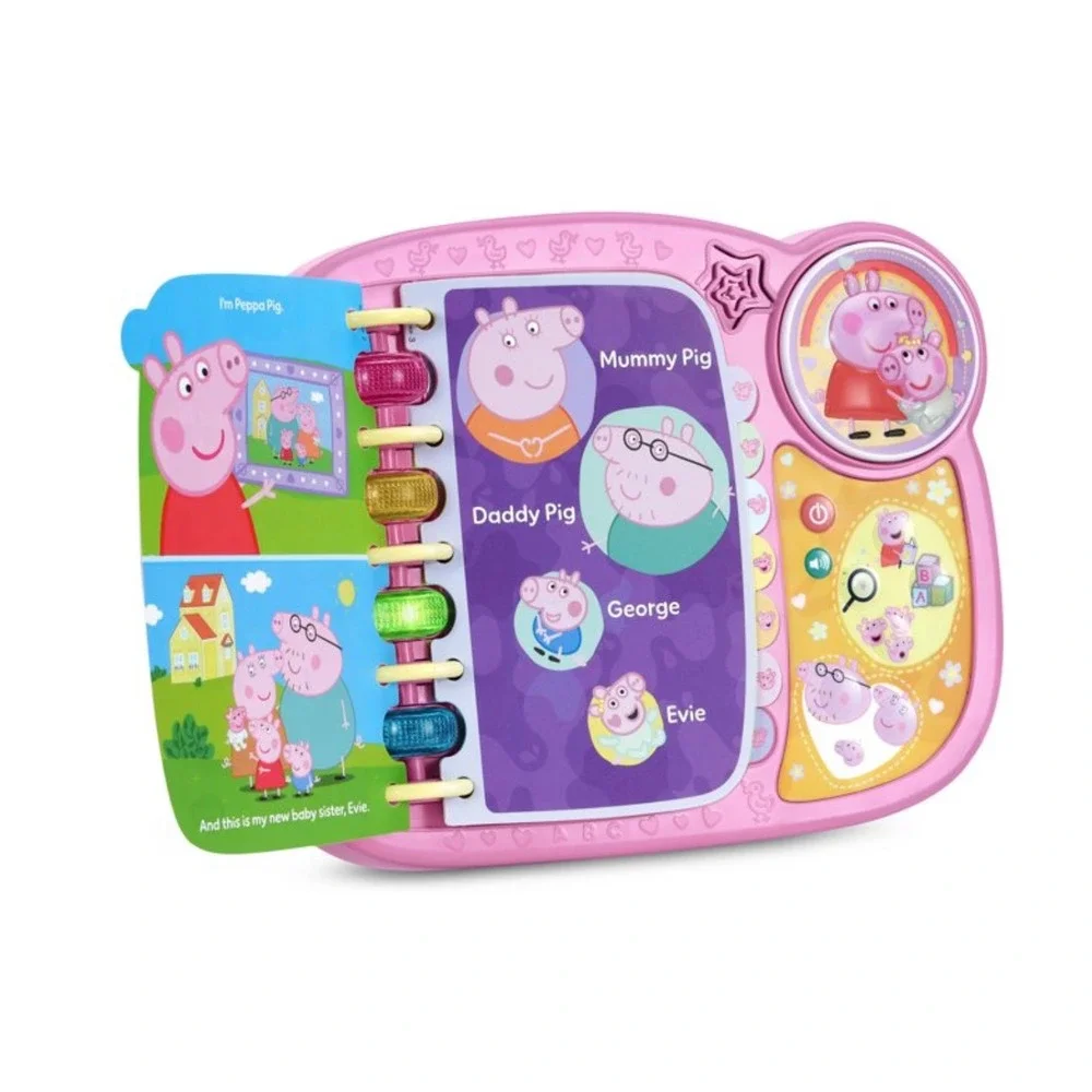 New VTech Big Sister Peppa Pig Learning Book Pink Interactive Electronic Toy 2+